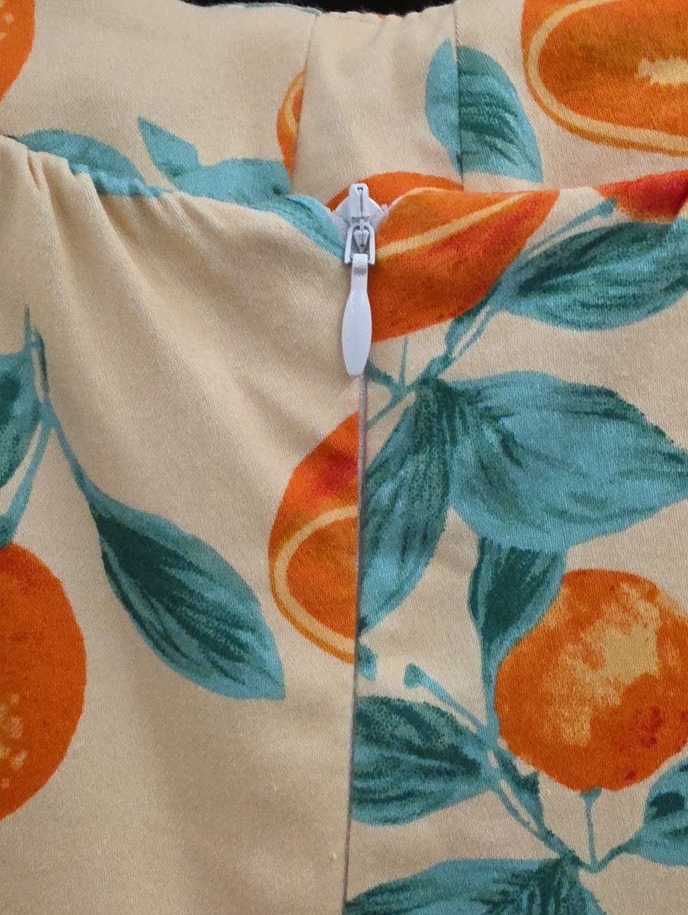 ππ±FRUIT ORANGE MIDI DRESS WITH LEAVES" BY " EVA ROSE" ππ± - Picture 9 of 15